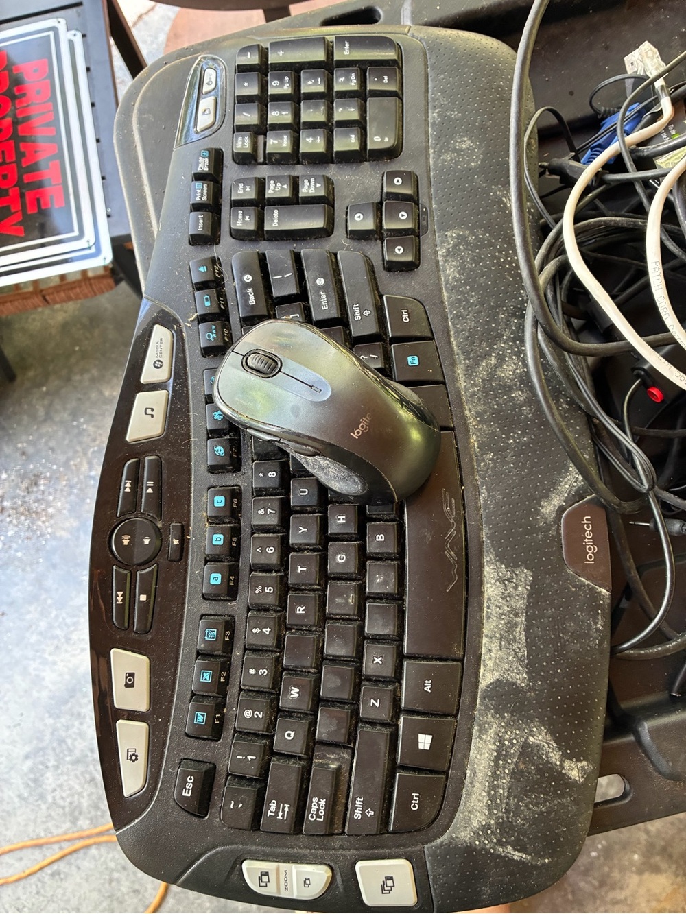 Logitech Black Wireless Keyboard with Black Wireless Mouse-